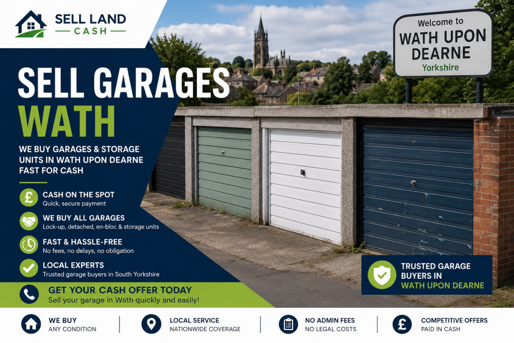 Sell garages in Wath upon Dearne fast for cash – garage and storage unit buyers in South Yorkshire
